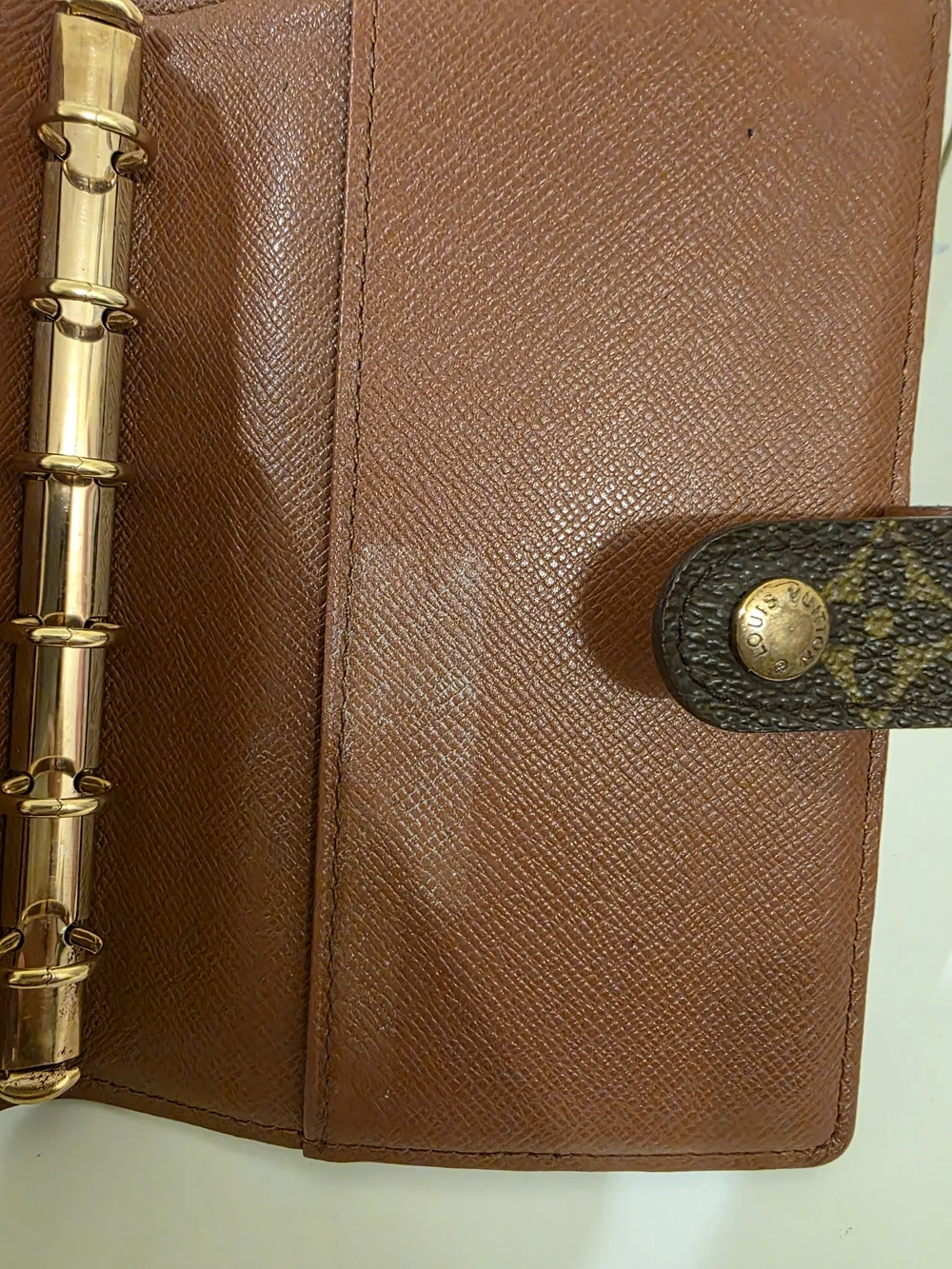 Louis Vuitton Monogram Canvas Agenda Cover in Brown